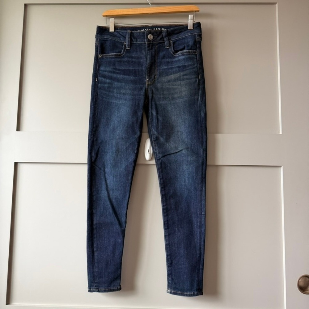 American‎ Eagle Skinny Jeans Womens 8 Short Dark Wash Ne(X)t Level Stretch Denim